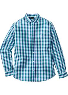 Клетчатая рубашка Regular Fit (зеленый/синий/белый в клетку) Bonprix