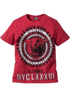 Футболка Slim Fit (темно-красный) Bonprix
