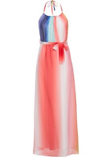 Платье (синий/белый/оранжевый в полоску) Bonprix