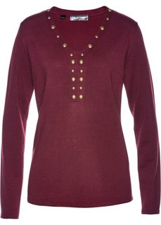 Пуловер (кленово-красный/золотистый) Bonprix