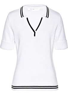 Пуловер (белый/черный) Bonprix