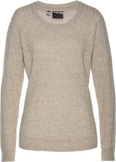 Пуловер (кремовый меланж) Bonprix