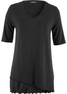 Футболка 2 в 1 с коротким рукавом (черный) Bonprix