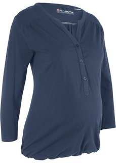 Футболка для будущих и кормящих мам, рукав 3/4 (темно-синий) Bonprix