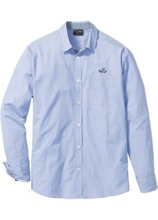 Рубашка Regular Fit с длинным рукавом (нежно-голубой меланж) Bonprix