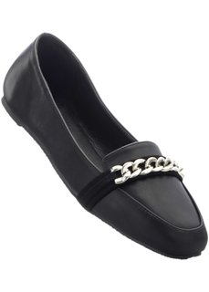 Слиперы (черный/серебристый) Bonprix