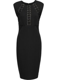 Платье на шнуровке (черный) Bonprix