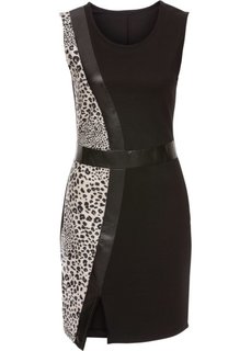 Платье с леопардовым принтом (черный/коричневый с узором) Bonprix