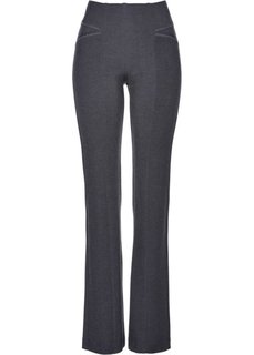 Расклешенные трикотажные брюки (антрацитовый меланж) Bonprix