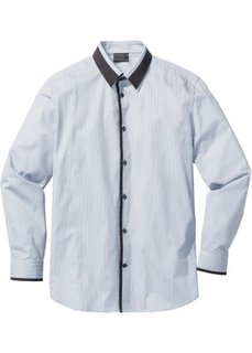 Рубашка Regular Fit (светло-серый в полоску) Bonprix