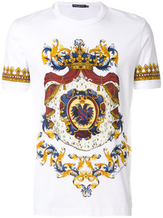 футболка с принтом герба Dolce &amp; Gabbana