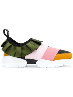 ruffled blockcolour slip-on sneakers Emilio Pucci