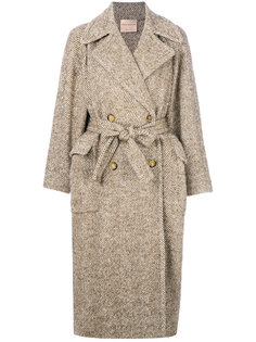 oversized Herringbone coat  Erika Cavallini