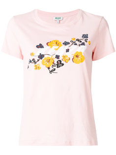 logo floral T-shirt Kenzo