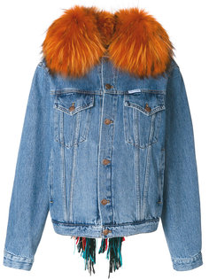 raccoon fur trim jacket  Forte Couture