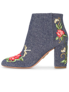 Lotus embroidered booties Aquazzura
