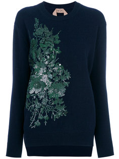 floral sequin embroidered sweatshirt  Nº21