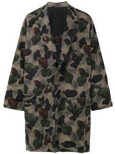 Oversized camouflage coat Yohji Yamamoto