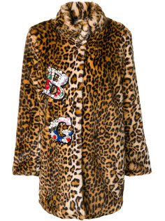 embellished faux fur coat Blugirl