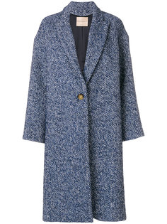 textured single breasted coat Erika Cavallini