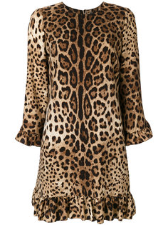 платье с леопардовым принтом  Dolce &amp; Gabbana