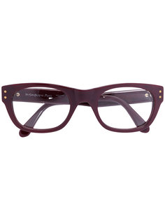 heavy framed wayfarer glasses Yves Saint Laurent Vintage