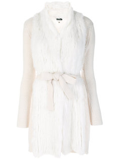 rabbit fur panel cardigan Twin-Set