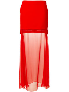 юбка мини с прозрачным слоем Givenchy