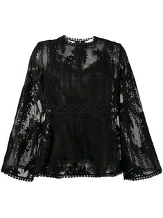 floral embroidered sheer blouse Zimmermann