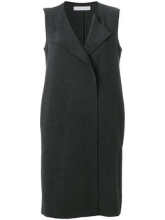 buttoned sleeveless coat Harris Wharf London