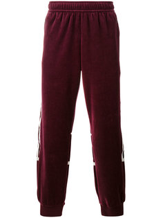 Challenger Burgundy Velour Jogging Bottoms Adidas Originals