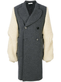 chunky knit sleeve coat J.W.Anderson