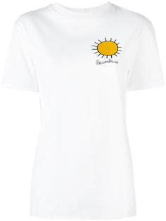 футболка с вышитым солнцем Christopher Kane