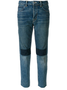 джинсы с завышенной талией в стиле пэчворк  Helmut Lang