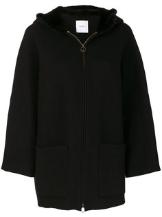 кейп с мехом на капюшоне Agnona