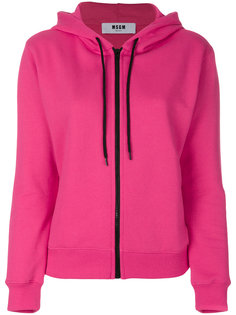 embroidered logo zip hoodie  MSGM