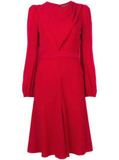 платье с драпировкой сзади  Alexander McQueen