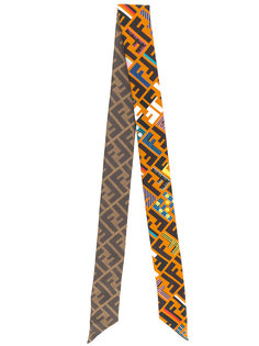 logo print skinny scarf Fendi