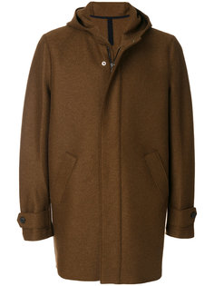 concealed front coat Harris Wharf London