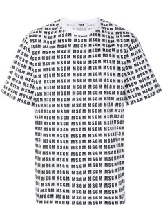 logo print T-shirt MSGM