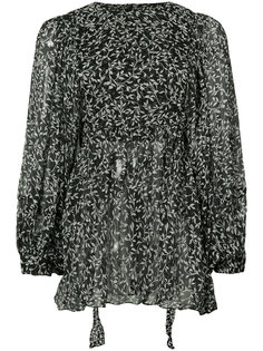 leaf print sheer blouse Zimmermann