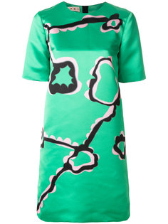 scribble print shift dress Marni