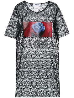 кружевное платье-рубашка  MSGM
