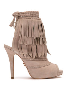 leather fringe sandals Andrea Bogosian