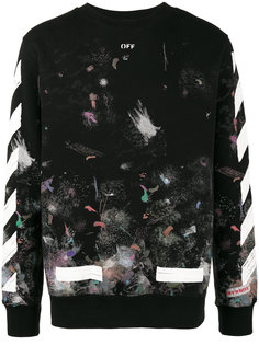 толстовка с принтом с эффектом мазков кисти Galaxy Off-White