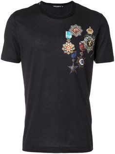 футболка с принтом в виде медалей Dolce &amp; Gabbana