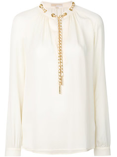 блузка с декором в виде цепочки Michael Michael Kors