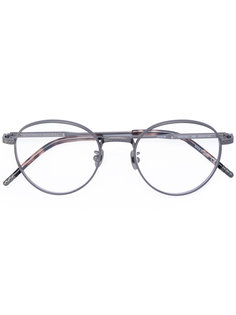 очки в тонкой круглой оправе Bottega Veneta Eyewear