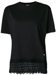 футболка с кружевной отделкой Dsquared2