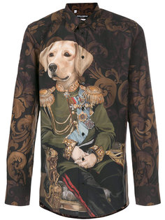 рубашка с принтом собаки Dolce &amp; Gabbana